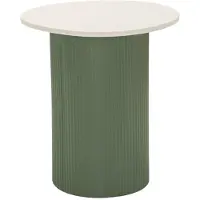 Mauro Ferretti Bijzettafeltje, kunstmarmer, 40x42x45 cm, groen/wit, , Frankfurt Marble
