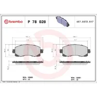 Brembo P 78 028 Remblokken