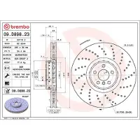 Brembo Remschijf 09D89823 voorkant, geventileerd, sterk gecarboniseerd, 1 Stuk