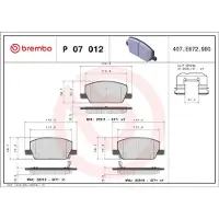Brembo P 07 012 Remblokken