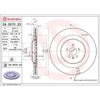 Brembo 09.D070.23 Remschijf