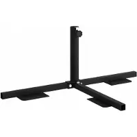 vidaXL Half Parasol Basis Frame Zwart Staal for 32-38 mm Pole