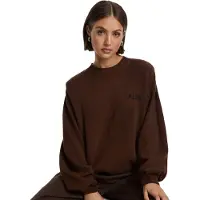 Alix The Label Dames Truien & Vesten Ladies Knitted Shoulder Pads Pullover - Bruin - Maat L