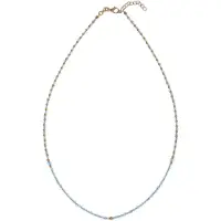 Alisia AL4951.01.073 GOLD-PLATED KETTING MET BLAUWE KRALEN 1 STUK