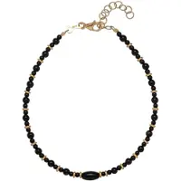 Alisia AL4277-ORO GOLD-PLATED ARMBAND MET ZWARTE AGAAT 1 STUK