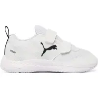 Puma Varion 3 V junior imitatieleren voetbalschoenen - wit/zwart Jongens/Meisjes Imitatieleer - maat 34