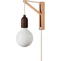 Creative Cables Wooden W/plug Wandlamp