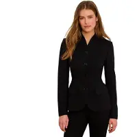 Ralph Lauren Dames Americana van wollen crêpe en zwart elastiek (46), Casual, Klassiek 200B24032002