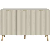 En.casa Sideboard Nand dressoir met 3 deuren 120x40x76 cm havermout []