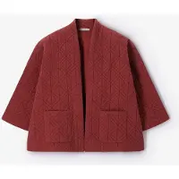 Sissy-Boy Donkerrode Kimono Met Doorgestikt Patroon | Maat: L-XL