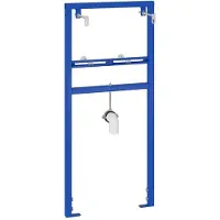 vidaXL Wandsteun voor wastijnsysteem Blauw 50 x 3 x 112 cm