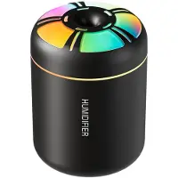 Melitt -Luchtbevochtiger USB 180ML Aroma Diffuser Essentiële Oliereiniger Aromatherapie Kleurenverlichting voor Auto Huis Slaapkamer Zwart