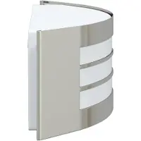 vidaXL Buitenwandlamp zilver 32 x 10 x 10 cm RVS en plastic