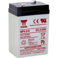 Yuasa Loodaccu 6.0 V 4500 Loodvlies (AGM) (b x h x d) 47 x 106 x 70 mm Kabelschoen 4.8 mm