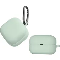 Kwmobile Hoes geschikt voor Sony LinkBuds Clip WF-LC900 - Siliconen cover voor oordopjes in matcha groen
