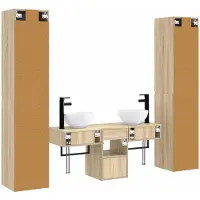vidaXL Badkamermeubel Set 5 st Sonoma Eiken 33 x 34,5 x 160 cm