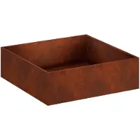 vidaXL Tuinplantpot, roestlook, 100 x 100 x 30 cm, weerbestendig staal