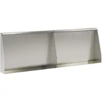 vidaXL Steunmuur, 2 stuks, 60 x 12 x 40 cm, roestvrij staal, zilver
