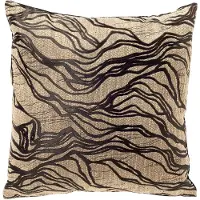 Dutch decor ARWEN - kussenhoes 45x45 cm - organisch motief - Raven - zwart, beige - met rits - zonder binnenkussen