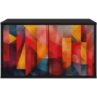 vidaXL Wand gemonteerd TV Kast HEESCH 69 x 33 x 40 cm Zwart eiken