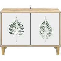 vidaXL Tv-meubel HANAU 69 x 33 x 50 cm Sonoma Bewerkt hout