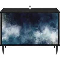 vidaXL Tv-meubel RAALTE 69 x 33 x 50,5 cm Zwart eiken Bewerkt hout