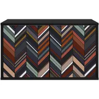 vidaXL Wand gemonteerd TV Kast OMMEN 69 x 33 x 40 cm Zwart eiken