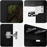 vidaXL Wand gemonteerd TV Kast ELBURG 102 x 33 x 40 cm Zwart eiken