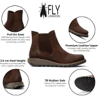 Fly london Dames Bruine Chelsea Suède Leren Enkellaarzen - SALV195