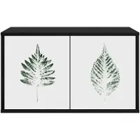 vidaXL Wand gemonteerd TV Kast HANAU 69 x 33 x 40 cm Zwart eiken