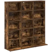 vidaXL CD-rek, eikenlook, 96 x 23,5 x 97,5 cm, houtvezelplaat