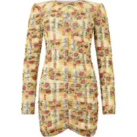 Philipp Plein Wrinkled Tulle Mini Dress Gelato