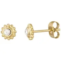 Yehwang Ear studs moon - - Studs - 0,70 x 0,70 cm - Stainless Steel - Goud