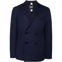 BOSS Heren Dubbelzijdig Blazer (Donkerblauw)