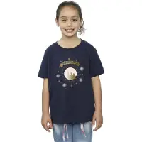Harry Potter Meisjes Zweinstein Yule Ball Katoenen T-Shirt (Marineblauw)