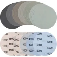 Famanu – Schuurpapier set van 24 stuks, 125 mm, klittenband, korrel 1000/1500/2000/3000/4000/5000, voor natte en droge toepassingen
