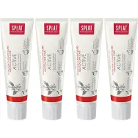 Splat Active 4-pack - Tandpasta - Glazuur bescherming, remineralisatie, zonder SLES