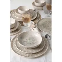 Keramika Keramisch serviesset - Groundlace - 24-delig - voor 6 personen - steengoed