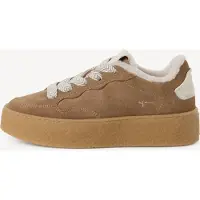 Tamaris Sneakers laag donkerbeige / wit