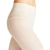 Falke High Waist Midwinter gedessineerd materiaal ondoorzichtig 100 DEN panty dames wit - maat M