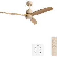Create - Stille plafondventilator van 40 W met technische ABS-bladen, verkrijgbaar in verschillende maten - M - Met licht - Controller voor wandmontage - WIND STYLANCE