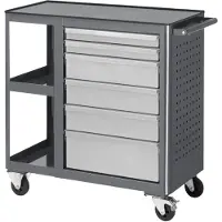 RAU Verrijdbare werkbank 960 - B 675 x D 450 x H 950 mm - boven blad van metaal