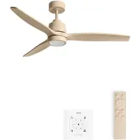 Create - Stille plafondventilator van 40 W met technische ABS-bladen, verkrijgbaar in verschillende maten - M - Met licht - Controller voor wandmontage - WIND STYLANCE