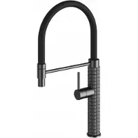 Gamma Keukenmengkraan Full Pro Gun Metal - Flexibele Uitloop