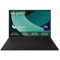 LG Laptop gram 17Z90TL 17" Intel Core Ultra 7 16 GB RAM 512 GB SSD Obsidiaanzwart - Franse Azerty