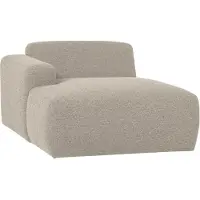 Woood Mojo Base Chaise Longue Bank Links - Velvet - Bruin - 74x112x162