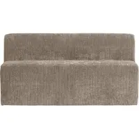 Woood Mojo Base Eetbank 164 cm Rugleuning - Rib - Donkerzand