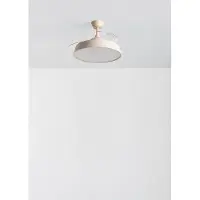 Create - Stille plafondventilator 40W (Ø107 cm) met intrekbare bladen en LED-licht - Controller voor wandmontage - WIND CLEAR CONTOUR