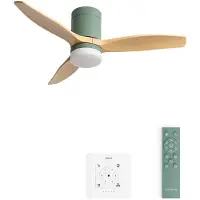 Create - Stille 40W plafondventilator met technische ABS bladen in verschillende maten - S - Met licht - Controller voor wandmontage - WIND CALM