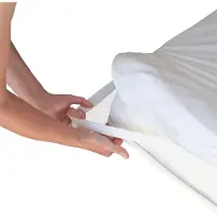 Famanu – Matrasbeschermer 160 x 200 cm, waterdicht, met 4 elastische banden, Oeko Tex-gecertificeerd, ultradun en robuust, matrasbeschermer van 100% jersey, ademend en absorberend